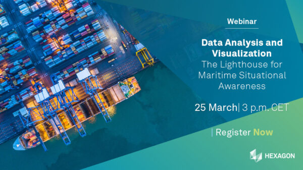 Join Hexagon Geospatial and Port Technology International for a live Maritime webinar on 25 March